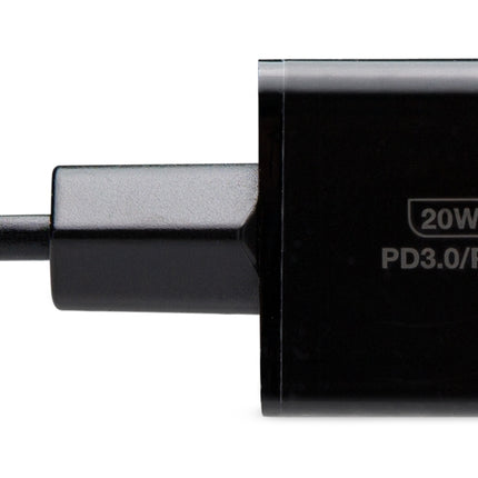 Mobilize Wall Charger Usb-C 20W With Pd/Pps + Usb-C Nylon Cable 1.2M Black
