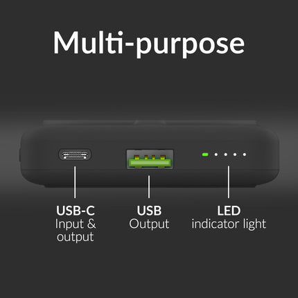 Mobilize Magnetic Wireless Magsafe Compatible Pd Stand Power Bank 10000Mah 15W Black