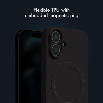 My Style Protective Flex Magsafe Compatible Case For Apple Iphone 16 Black