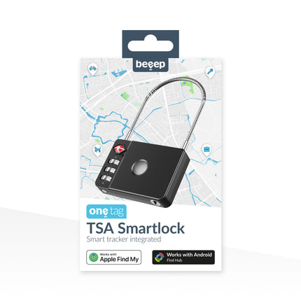 Beeep Onetag Apple Find My & Android Tracker - Anti-Loss Tsa Approved Smartlock - Black