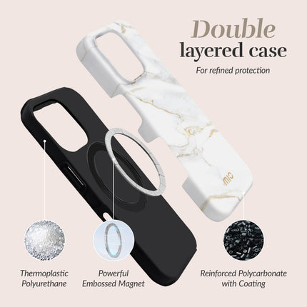 Mio By Mobilize Mio White Marble Magsafe Compatible For Iphone 17 Pro Max