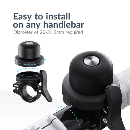 Beeep Onetag Apple Find My & Android Tracker Black & Bicycle Bell