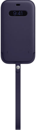 Apple iPhone 12 Pro Max Leren Sleeve met MagSafe - Donkerviolet - Paars