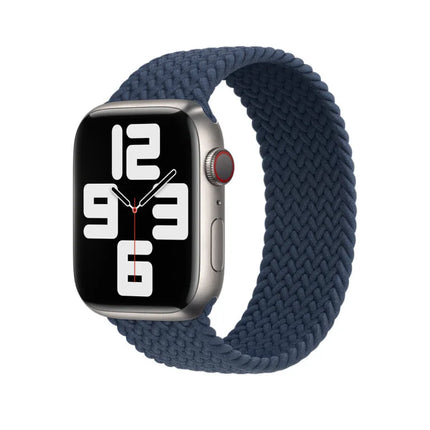 Apple watch gevlochten solo band - blauw