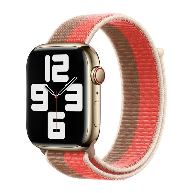 Apple watch sport band met klittenband | roze | beige