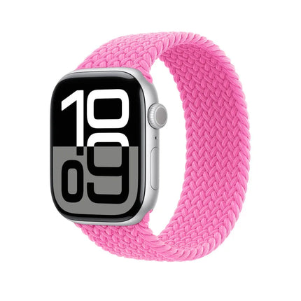 Apple watch gevlochten solo band - Roze- flamingo