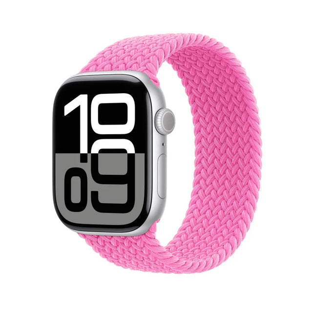 Apple watch gevlochten solo band - Roze- flamingo