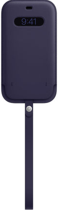 Apple iPhone 12 Pro Max Leren Sleeve met MagSafe - Donkerviolet - Paars