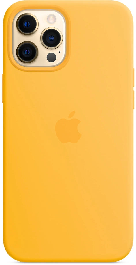 Apple iPhone 12 pro max siliconen case - Geel sunflower