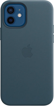 Apple iPhone 12/12 pro leren case - blauw