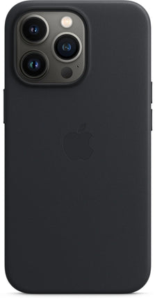 Apple iPhone 13 pro leren hoesje midnight - (zwart)