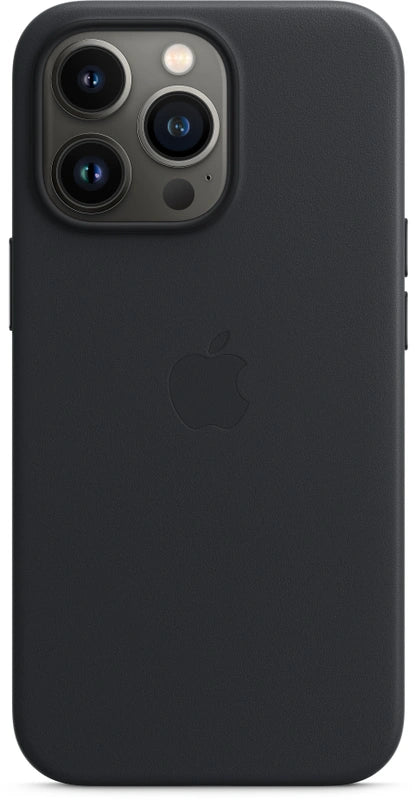 Apple iPhone 13 pro leren hoesje midnight - (zwart)
