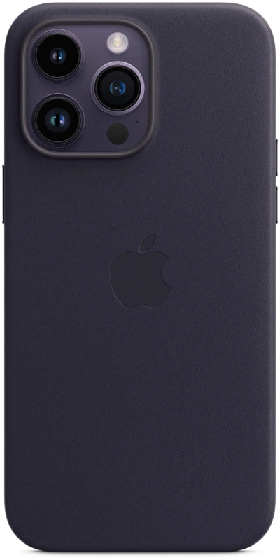 Apple iPhone 14 pro max leren hoesje met MagSafe - inkt blauw