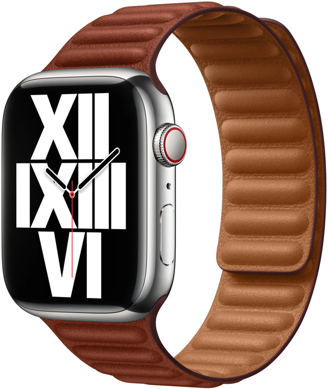 Apple Watch Leren Band 45 mm – Umber